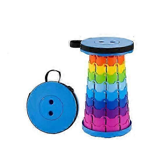Folding Stool Portable Telescoping Seat Camping Retractable Adjustable