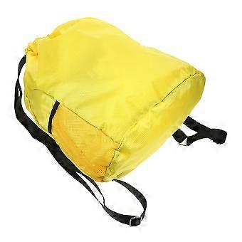 Yellow Oxford Drawstring Backpack Large Capacity Gym Bag for Men and Women Workout Travel