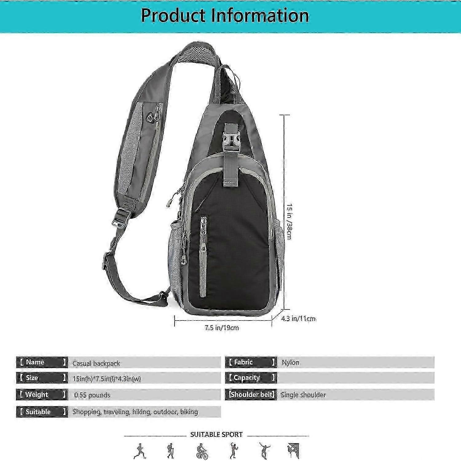 Multi-Pocket Hanging Sling Bag