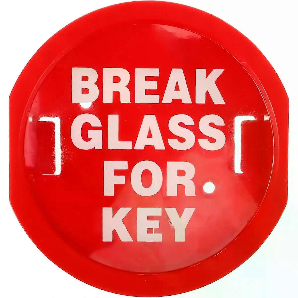 Mounted Emergency Door Lock Box for Keys, Plastic Red