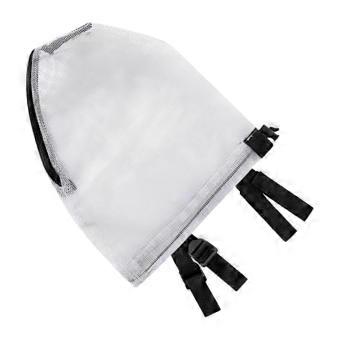 Breathable Mesh Dog Face Cover with Zipper, Adjustable Protective Mask for Outdoor Safety, Portable Design for Hiking and Beach Trips