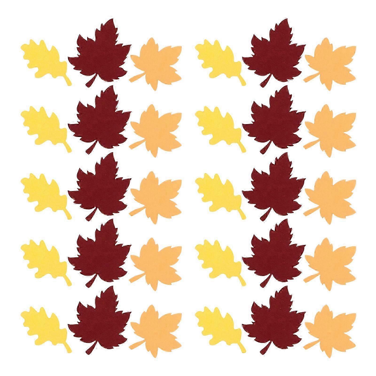 Thanksgiving Confetti Maple Leaf Paper Decorations compatible with Decor 100Pcs