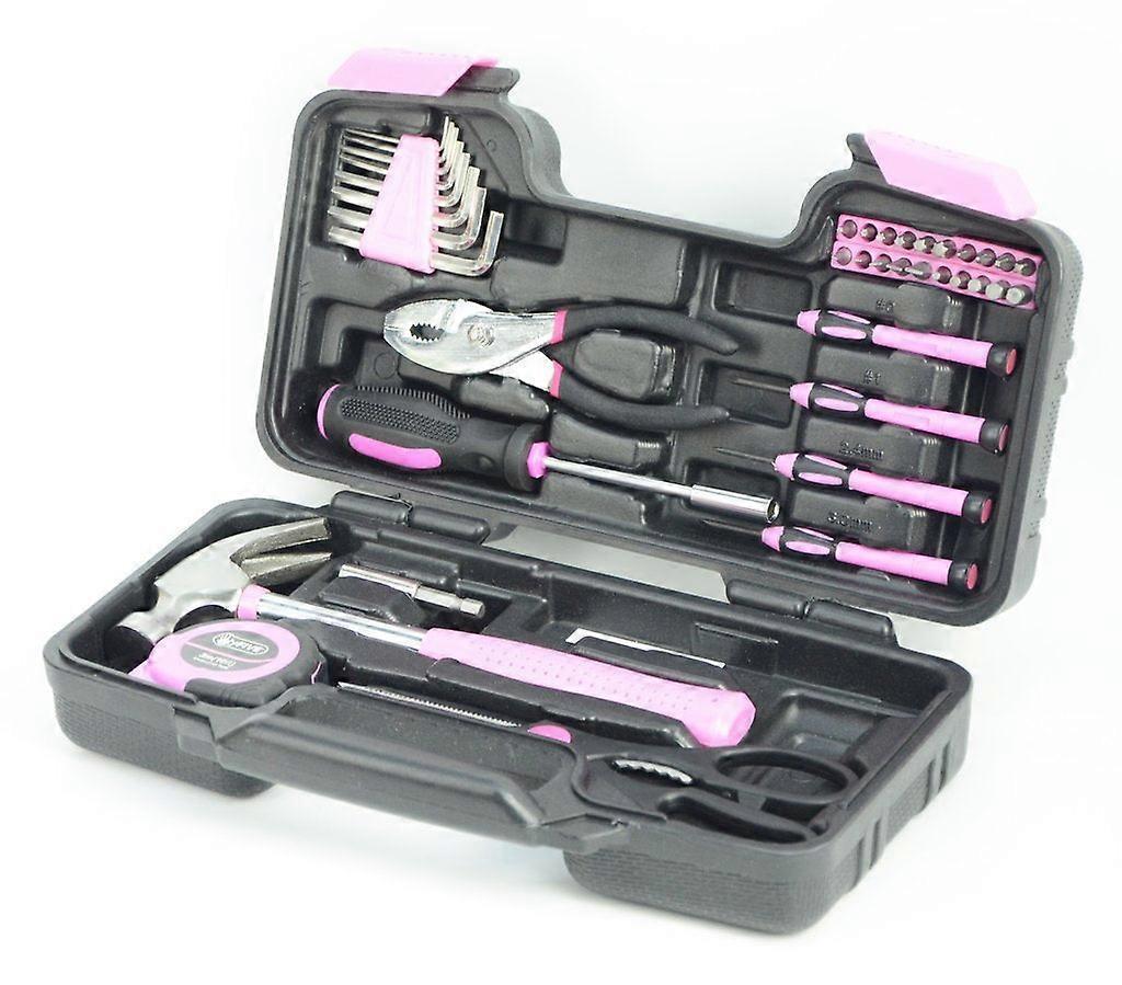 38pc Pink DIY Tool Set Compact Carry Case