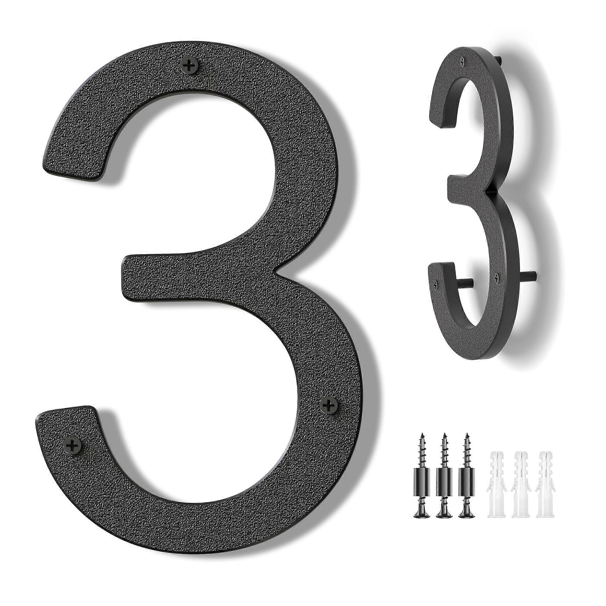 10 Inch Durable Black Floating Address Numbers