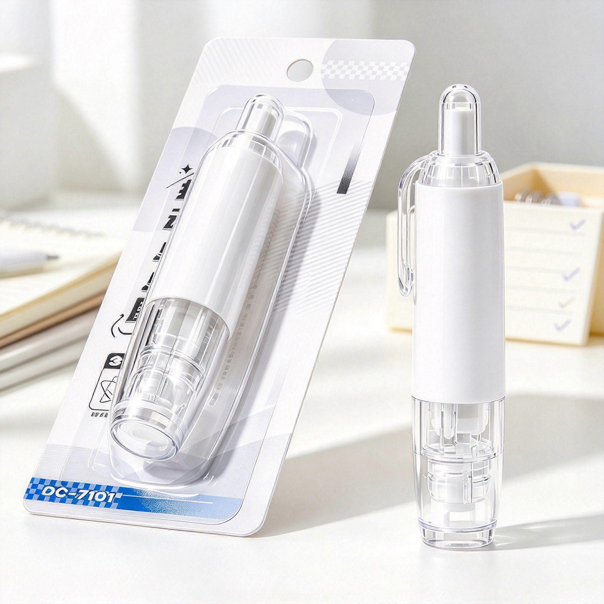 Press Type Dot Glue, Replaceable Refill, No Trace Erasable Double Sided Adhesive, Large Capacity for Journal Handcraft