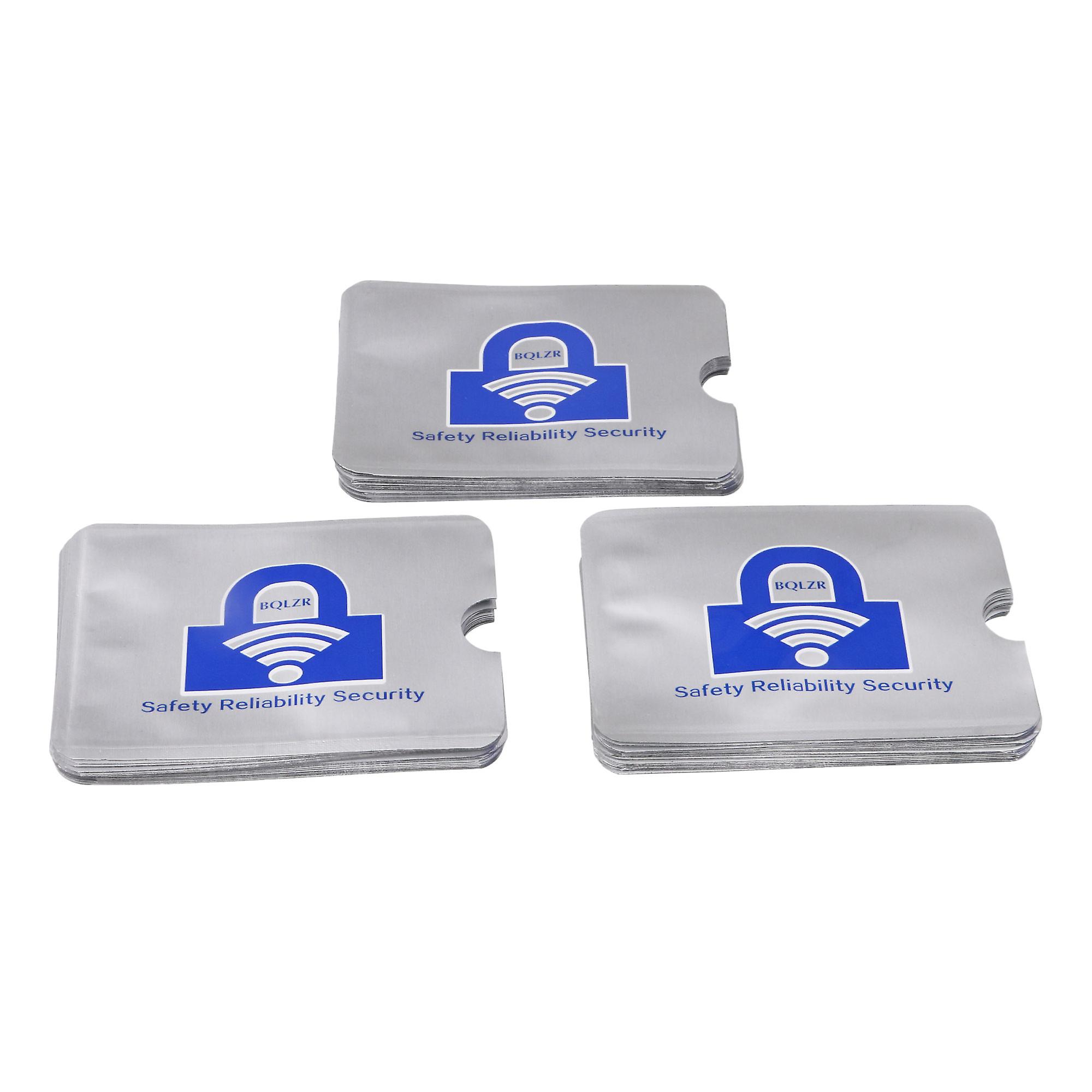 60 Pcs RFID Cards Secure Holders Blocking Sleeves 3.58x2.48Inch Silver