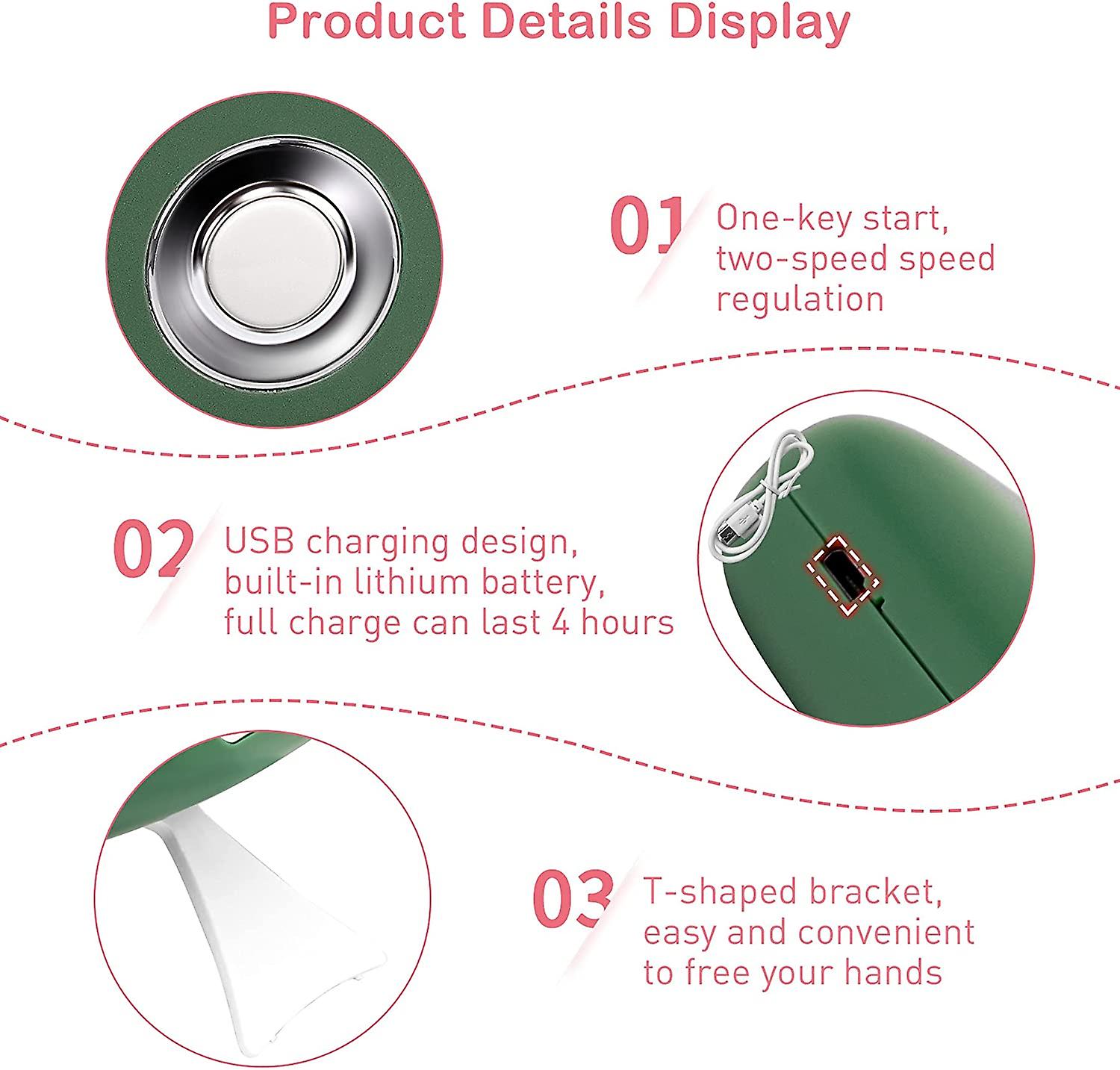 Lash Fan, Upgrade USB Mini Portable Fan Handheld Eyelash Dryer Fan Portable Rechargeable Electric Bladeless Air Conditioning Blower for Eyelash Extens