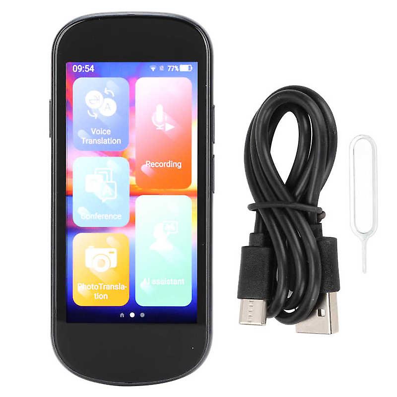 Language Translator 4.0in Hd Touch Screen Portable Smart 109 Languages Voice Photo Scanning Translator For Study Work Travel