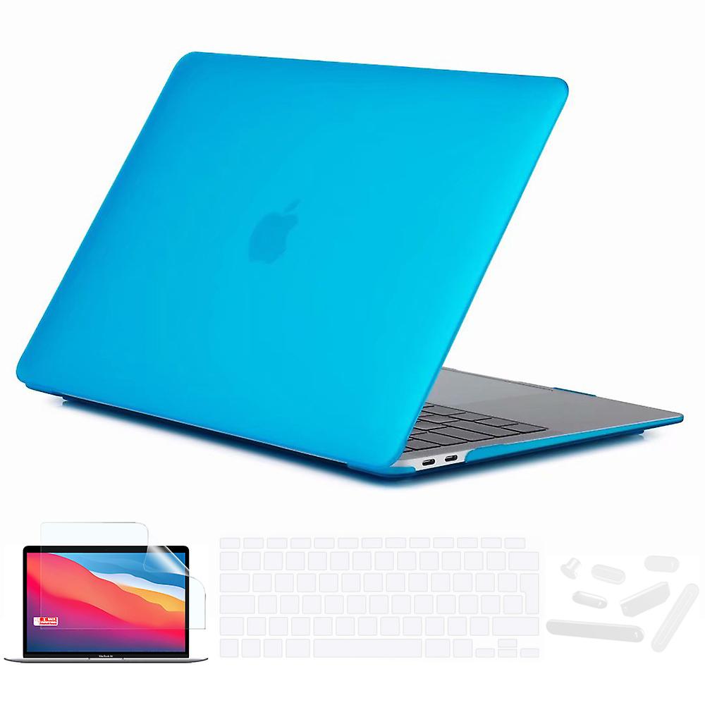 Matte Light Blue Case Keyboard Cover Screen Protector For Laptop Macbook Air 13 Inch M1 A2337 A2179