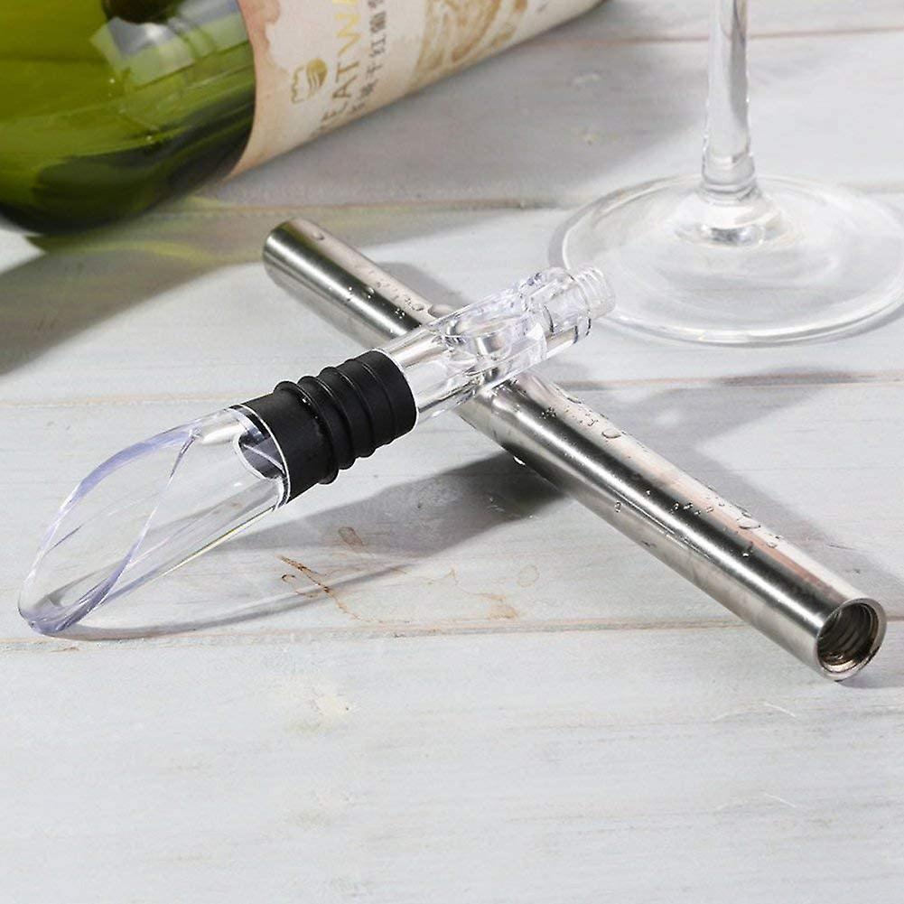 Wine Cooling Sticks 3 In 1 Stainless Steel Wine Bottle Cooling Sticks, Quick Ice Free Wine Cooling Sticks With Aerator And Pourer, Wine Gifts