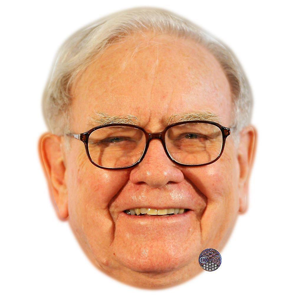 Warren Buffett Celebrity Mask, Flat Card Face
