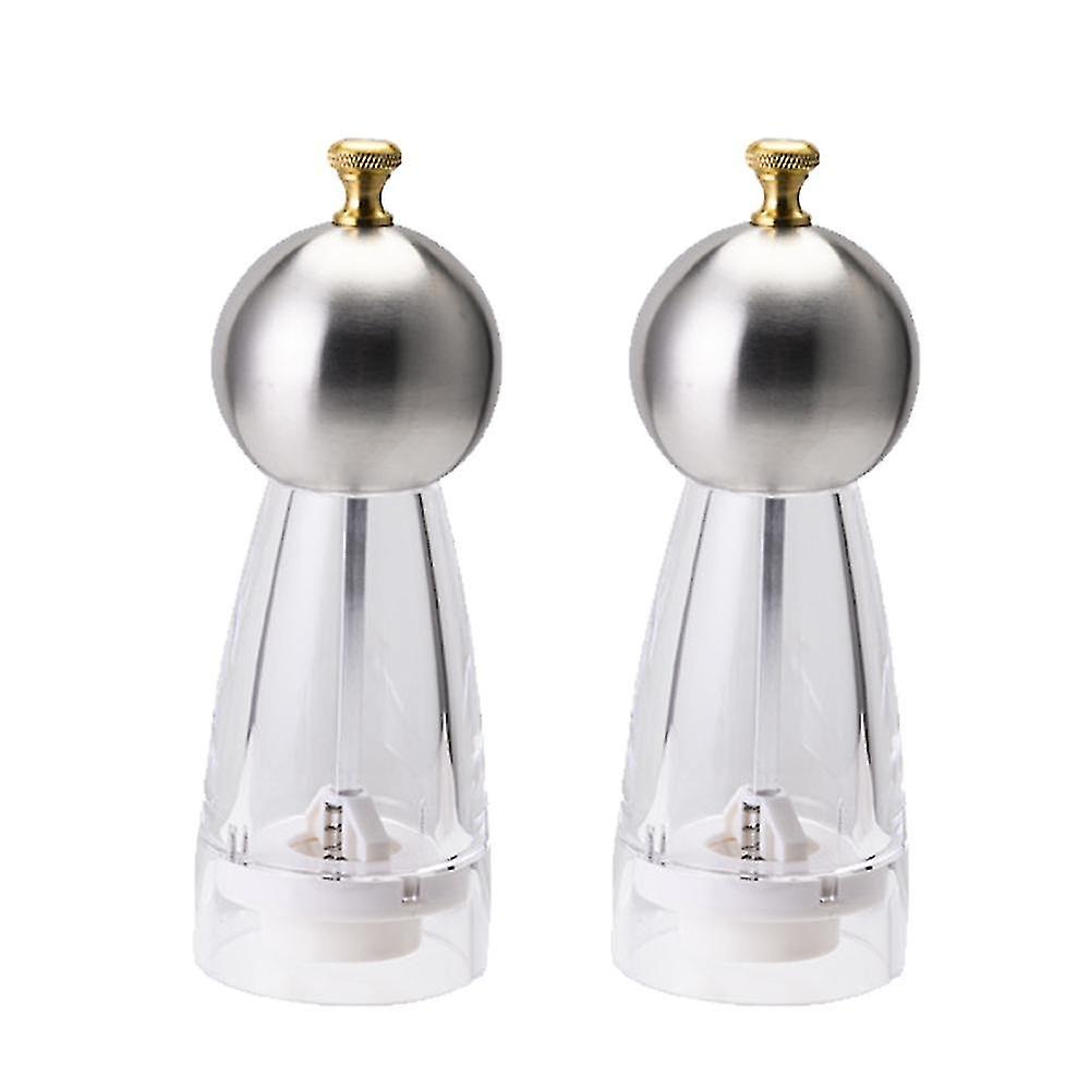 Premium Acrylic Salt And Pepper Grinder Set,adjustable Coarseness,easy