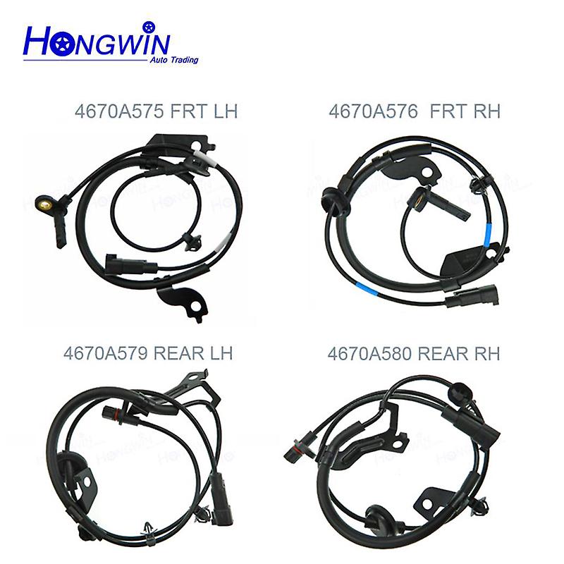 One Set Front Rear Left Right Wheel Speed Abs Sensor For Mitsubishi Lancer Outlander Oem No 4670a576,4670a575,4670a580,4670a579-frt 2pcs