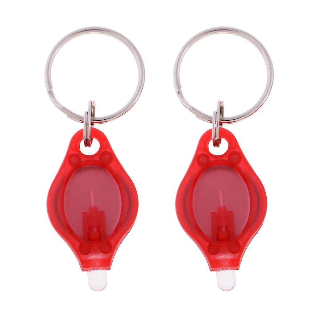 Outdoor Mini LED Flashlight UV Torch Night Lamp Light Keychain Ring Red