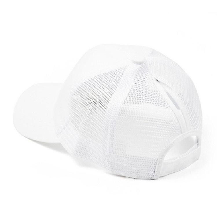 Summer Cotton Mesh Opening Ponytail Hat Baseball Cap