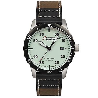 Zeppelin eurofighter Analog Man Watch Automatique avec bracelet en peau de vache 7268-5