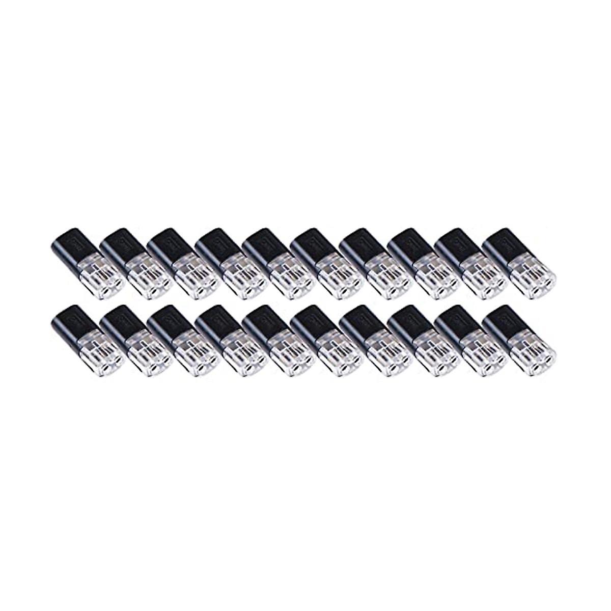 20PCS Double-Wire Push-In Connector with Locking Buckle,Low Voltage Wire Connectors,No Wire-Strippi