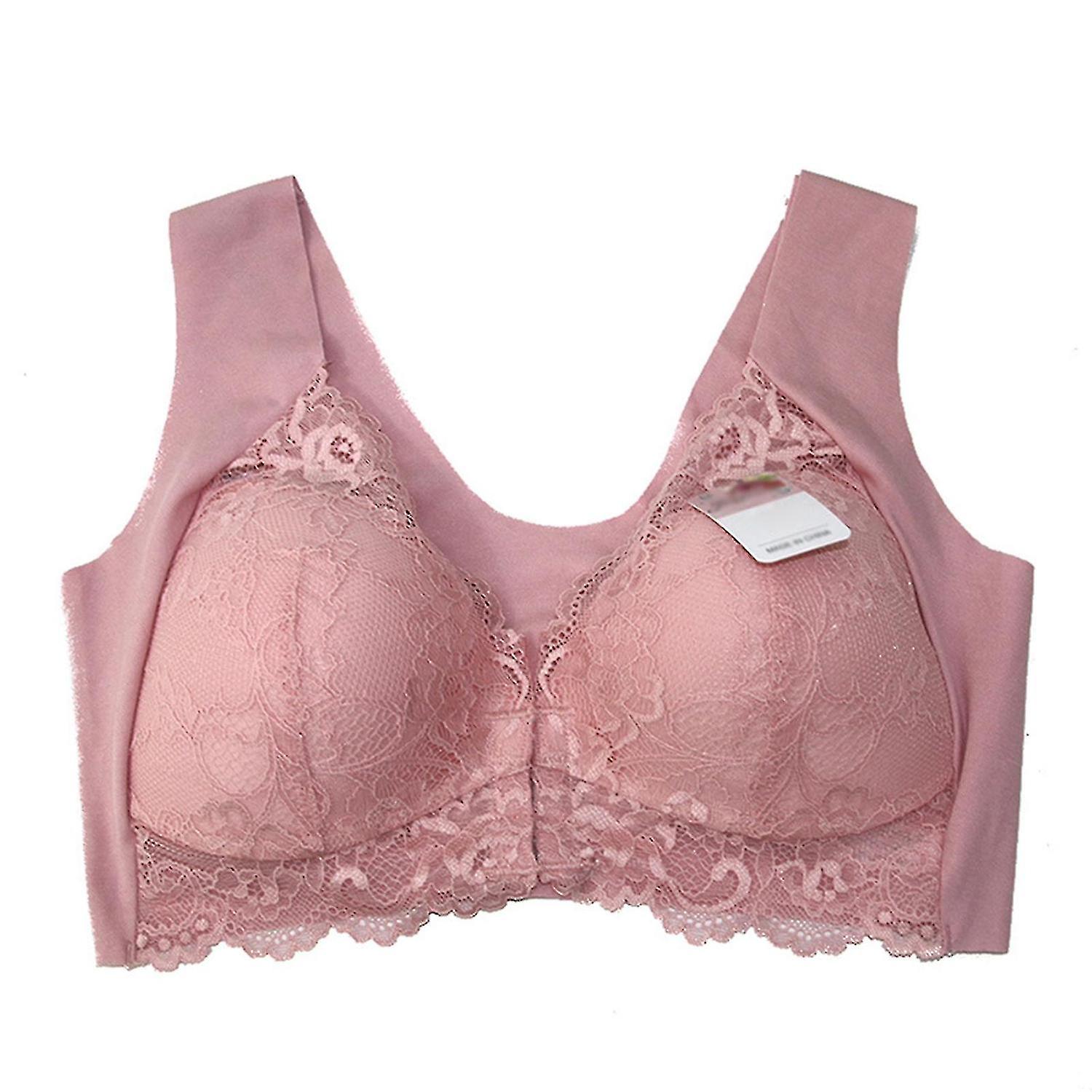 Front Closure Bra with Floral Lace Lift Stretch 5d Shaping Seamless Bra Push Up Full Coverage Underw