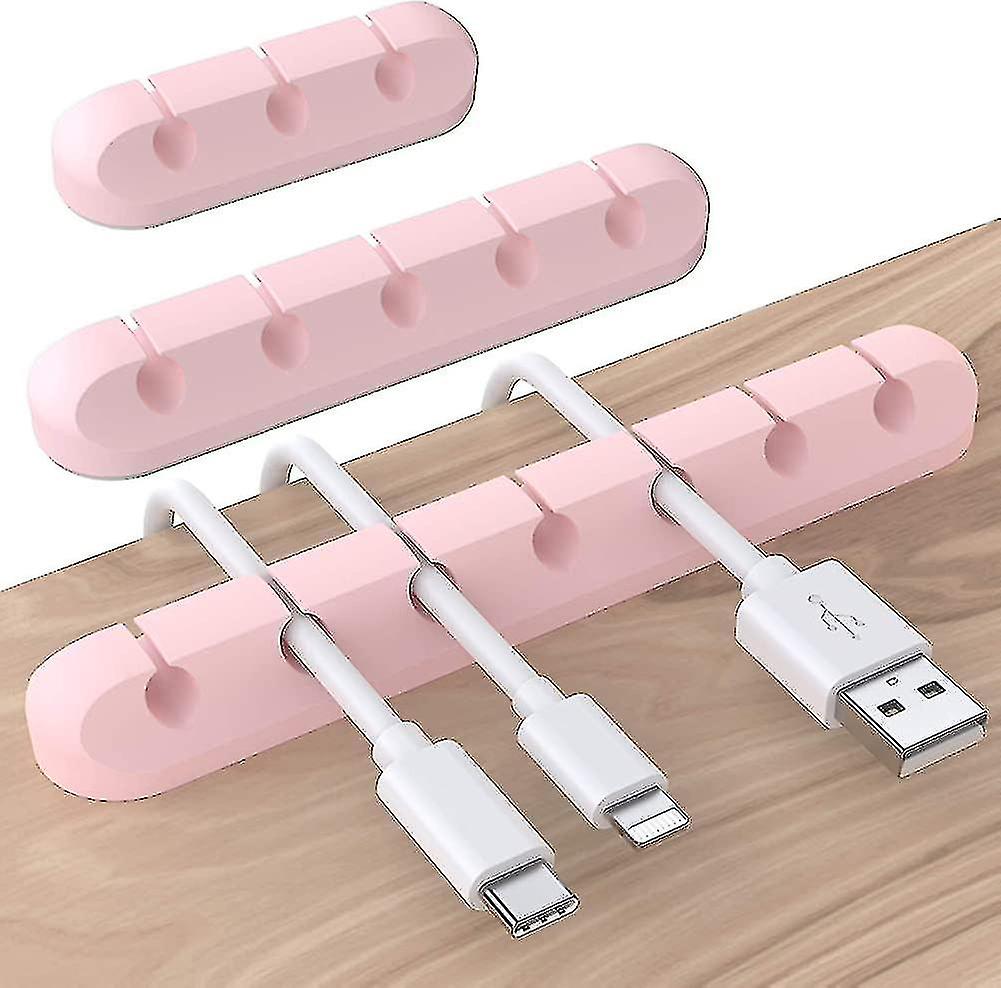 Cable Holder Cable Clips, [3 Pieces] Silicone Cable Management Self-adhesive