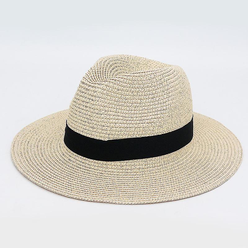 الصيف للطي طنف كبير لافيت بنما قبعة القش مربع مشبك قبعة الشمس في الهواء الطلق قبعة الشمس تنفس.