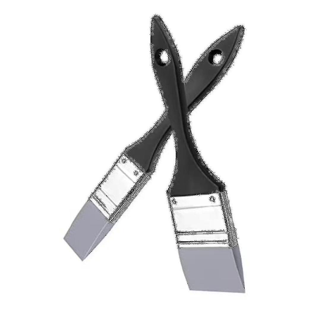 2pcs Flat Silicone Paint Brushes, Wide & Narrow Silicone Shaper Brush For Art Solid Paintbrush Sets