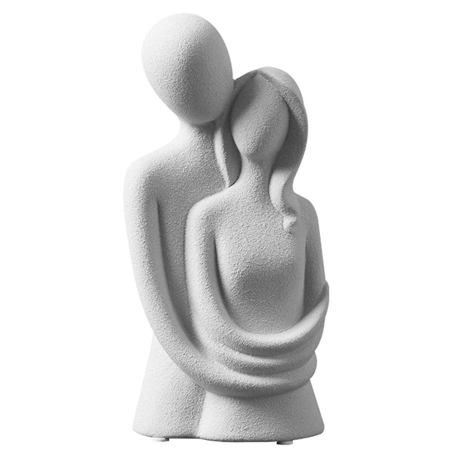 Ceramic Love Hugging Couple Statue Passionate Love Statue Romantic Sculptures For Home Office Bookshelf Decor