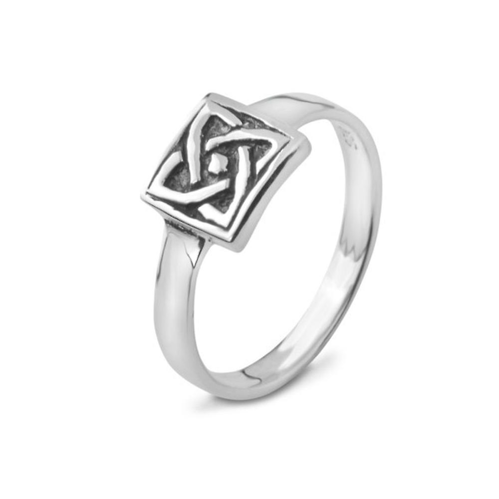 Celtic Eternity Knotwork Square Face Shaped Ring