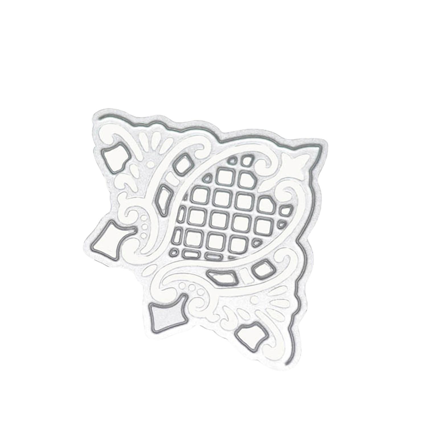 3 x Cutting Stencil Flower Corner Pattern Smooth Lightweight Template Metal Mold for Daily Use