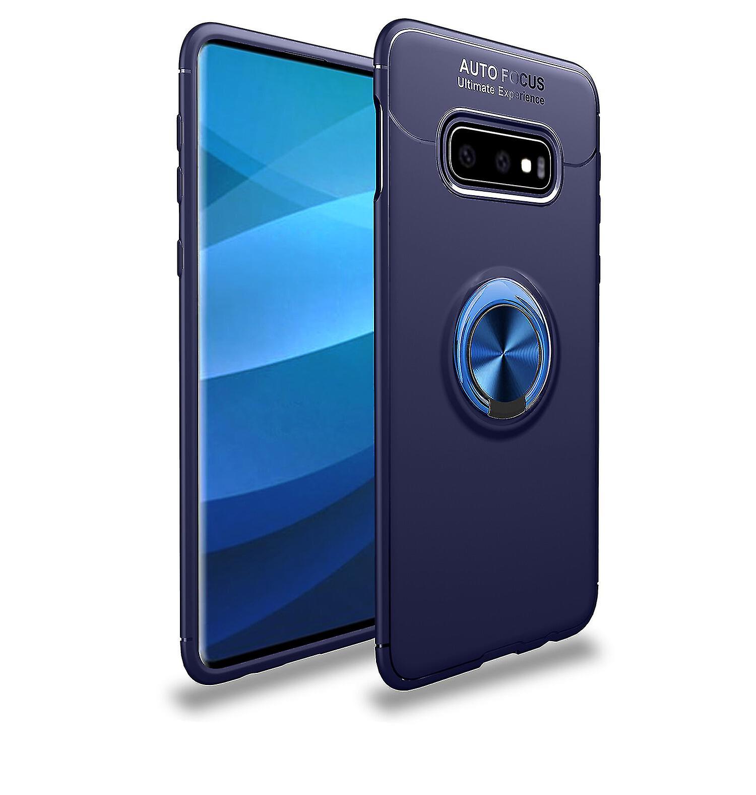 Stötsäkert mjukt gelfodral för Samsung S10 Lite S10e - metallringstativ, hög kvalitet, reptålig, halkfri, dammtät, fullt skydd