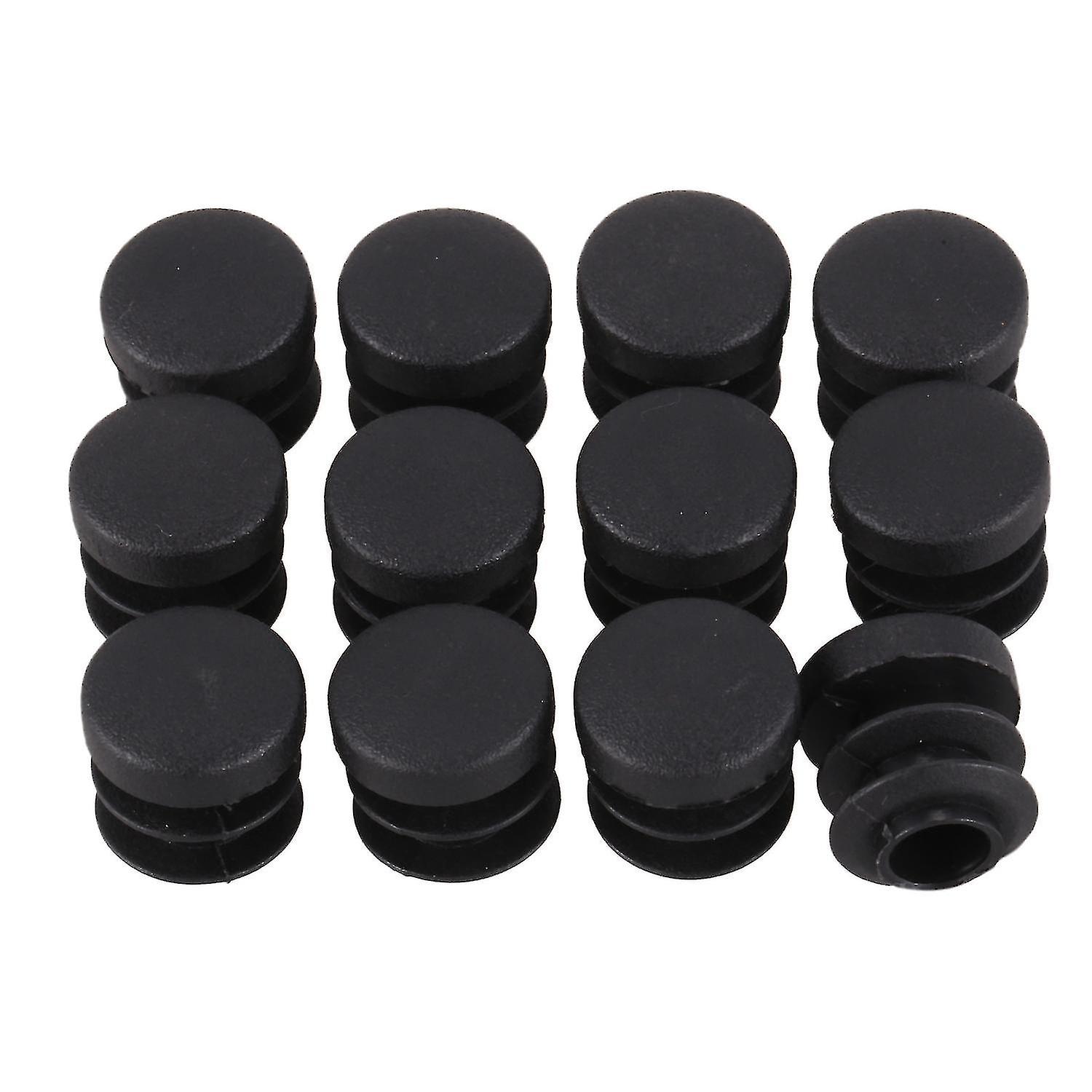 Chair Table Legs Plug 14mm Diameter Round Plastic Cover Thread Inserted Tube 12 Pcs