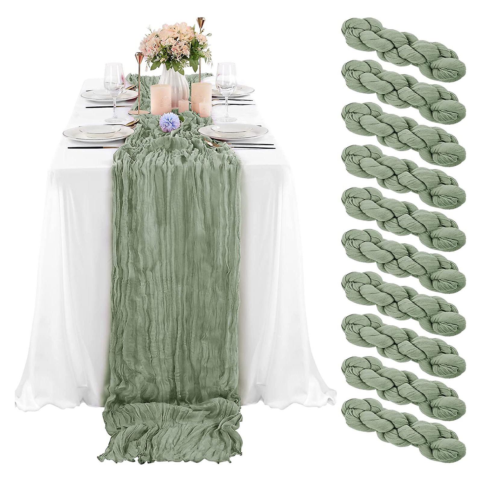 Gasbind Bryllup osteklut Tabell Runner, Bryllupsbord Dekor, Styling Rustikk Runner