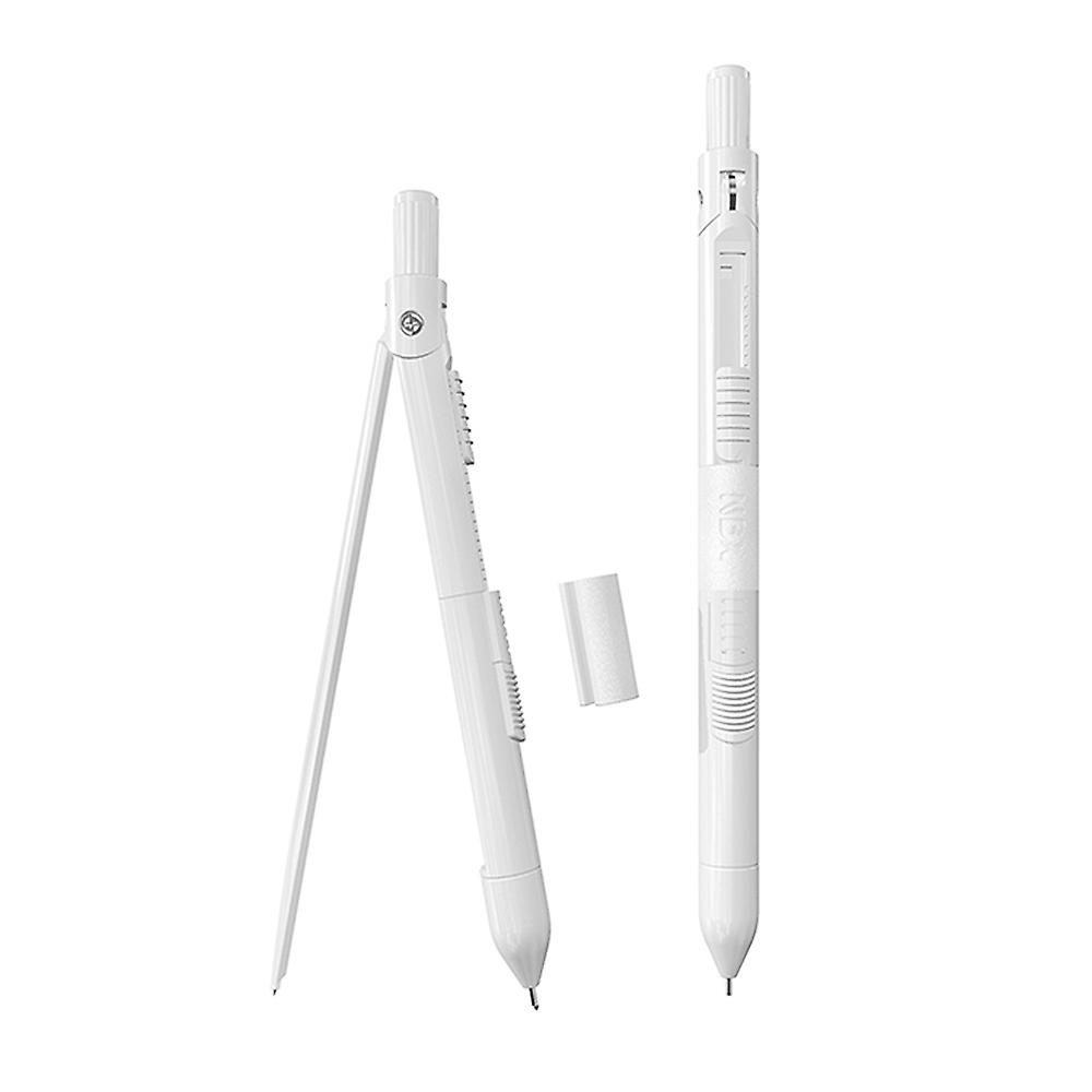 NBX Professional Compass with Mechanical Pencil Math Geometry Drawing Tools with 0.7mm Leads & 6 Era