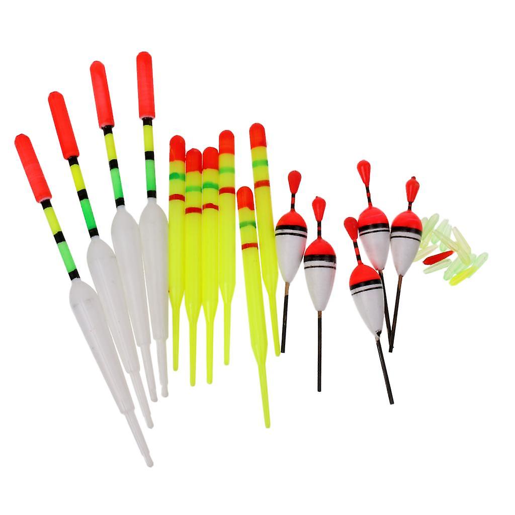 Set of 15 Plastic Fishing Floats Slip Drift Tube Indicator Assorted Sizes
