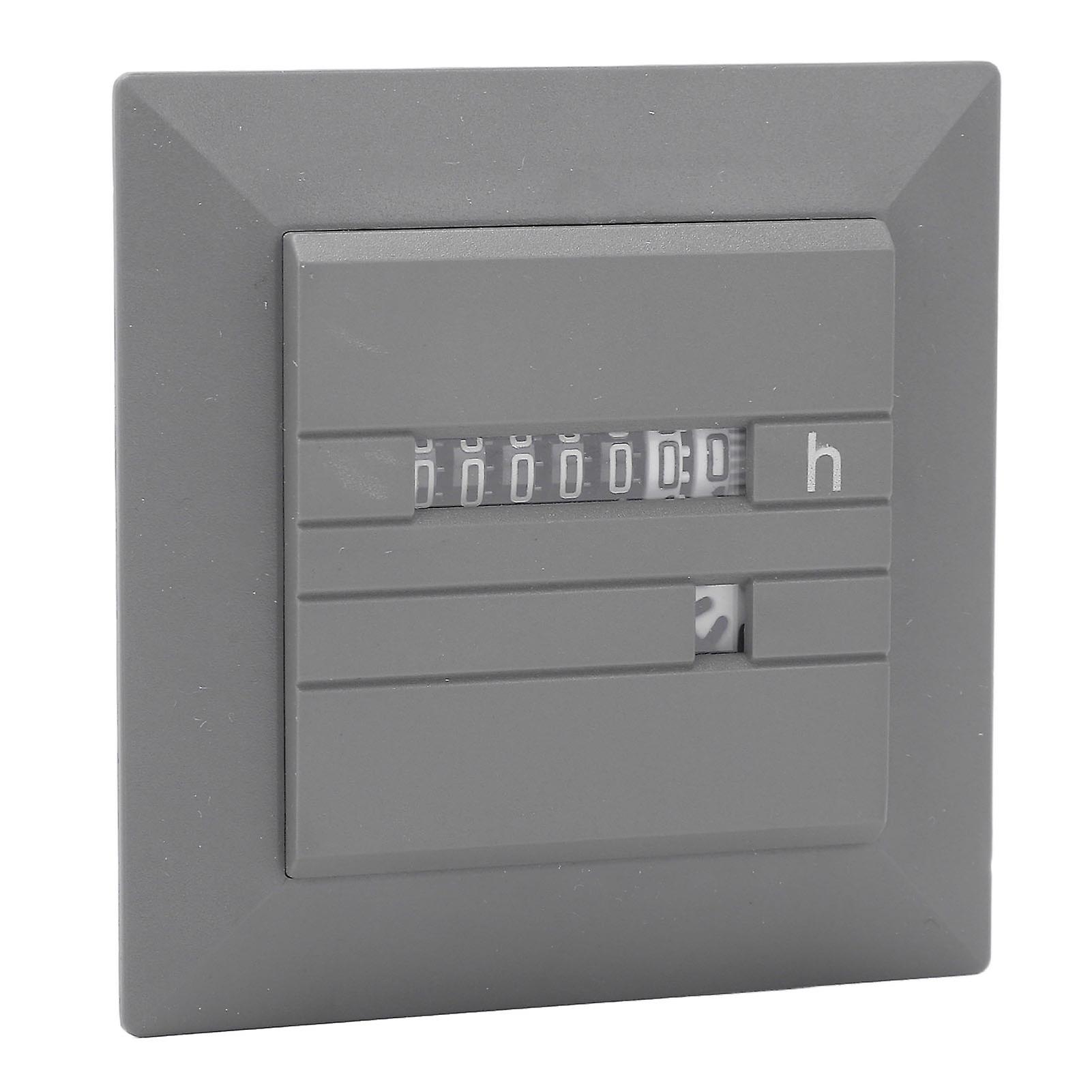 Hour Meter Digital Display Timer Hour Meter Gauge with Fixed Buckle for Industry 220VAC