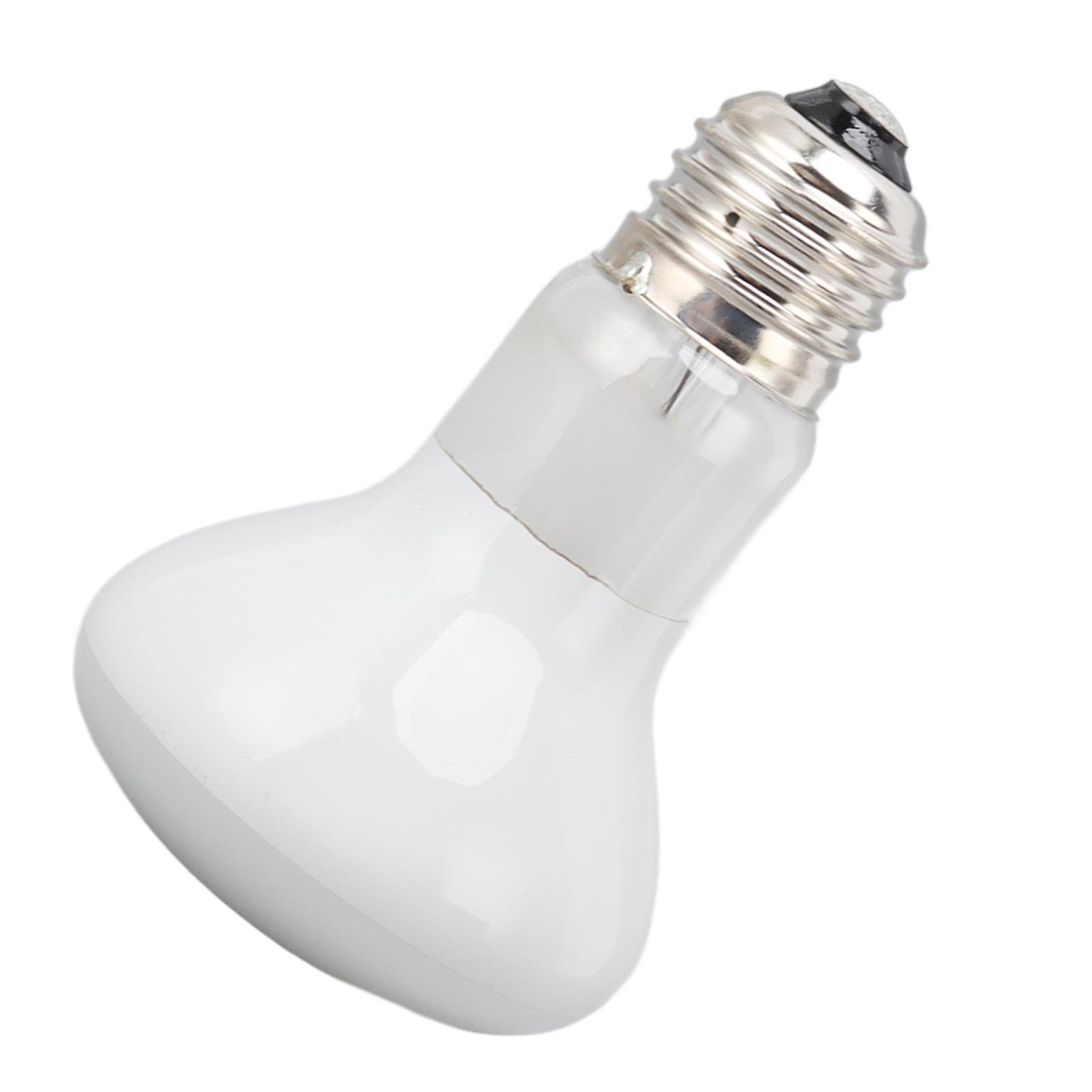 E27 UVA Reptile Heat Lamp Bulb UV Heat Light Bulb for Reptile Amphibian Bearded Dragons Turtles Ball Pythons 220‑240V White(25W)