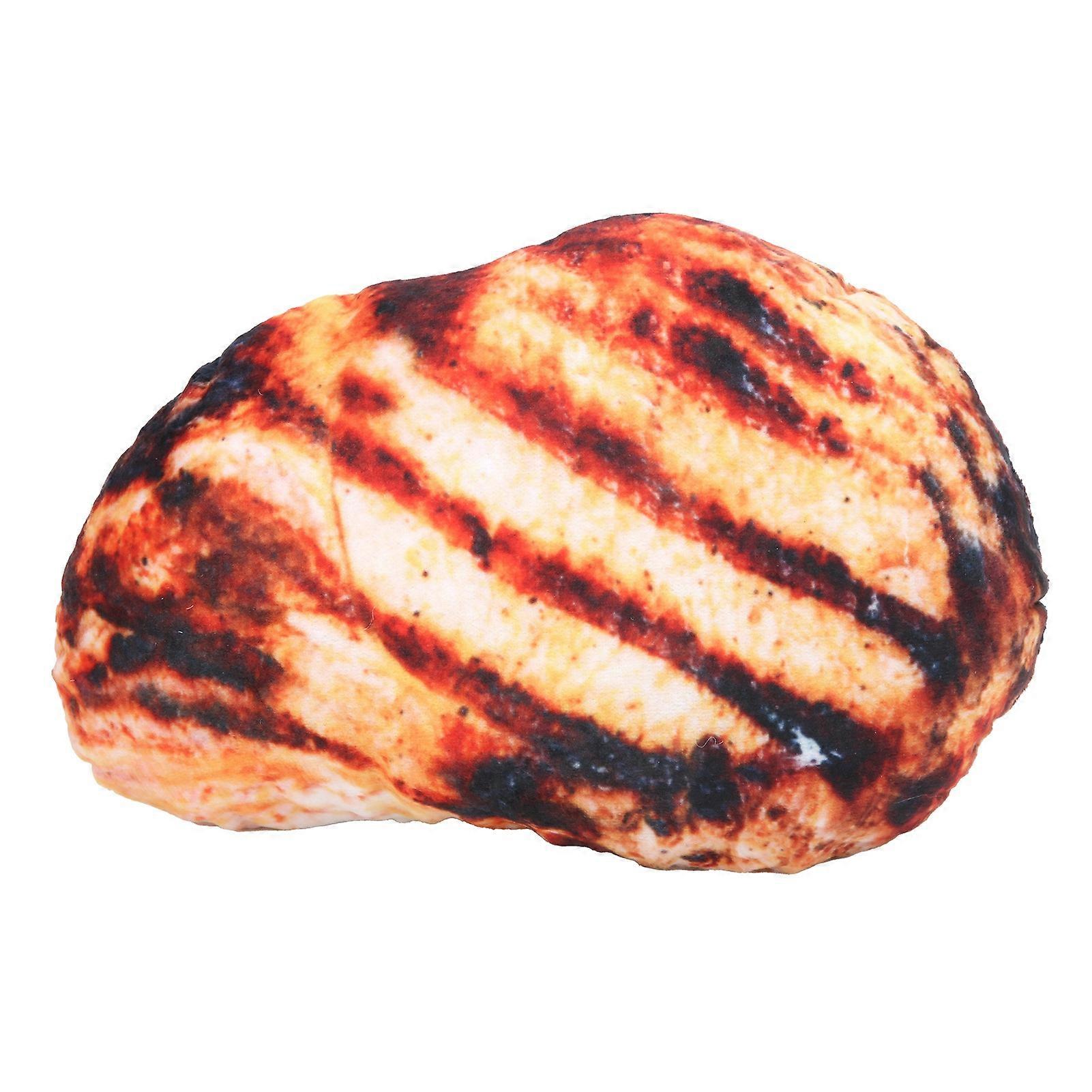 Roasted Pork Chops Plush Pillow Soft Simulation Snack Food Cushion Barbecue Stuffed Toy for Home Decoration