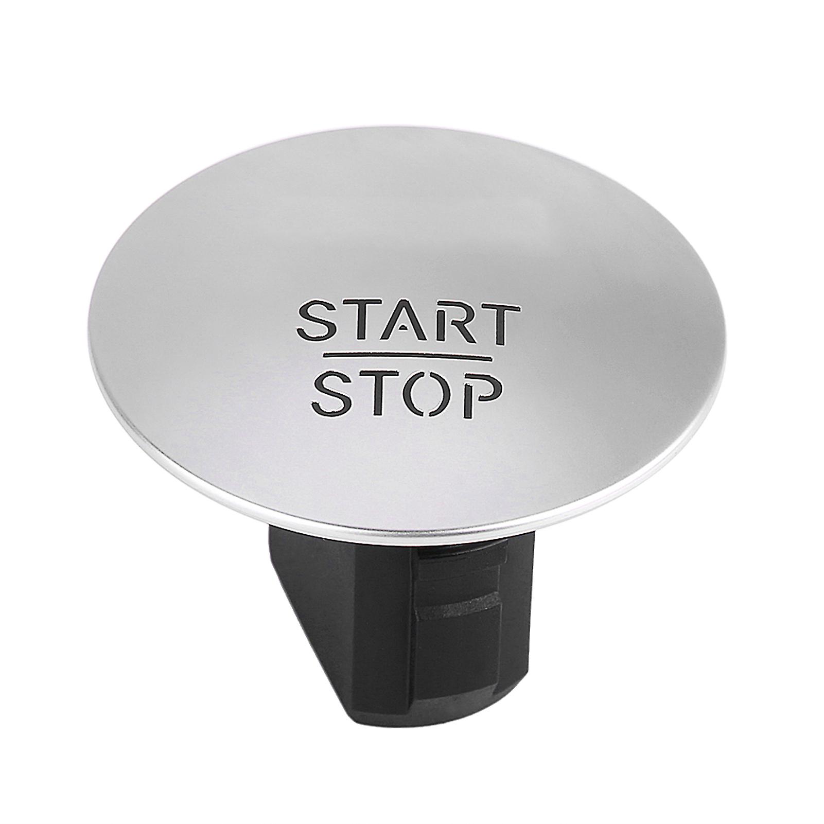 Keyless Go Start Stop Push Button Engine Ignition Switch Silver Compatible with Mercedes 2215450714 Replacement Part