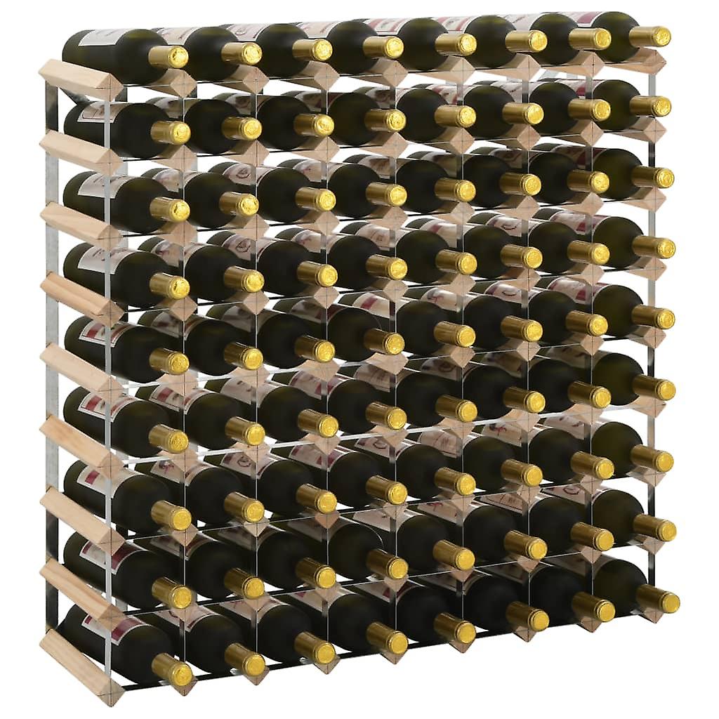 Wine rack for 72 bottles of solid pine wood
