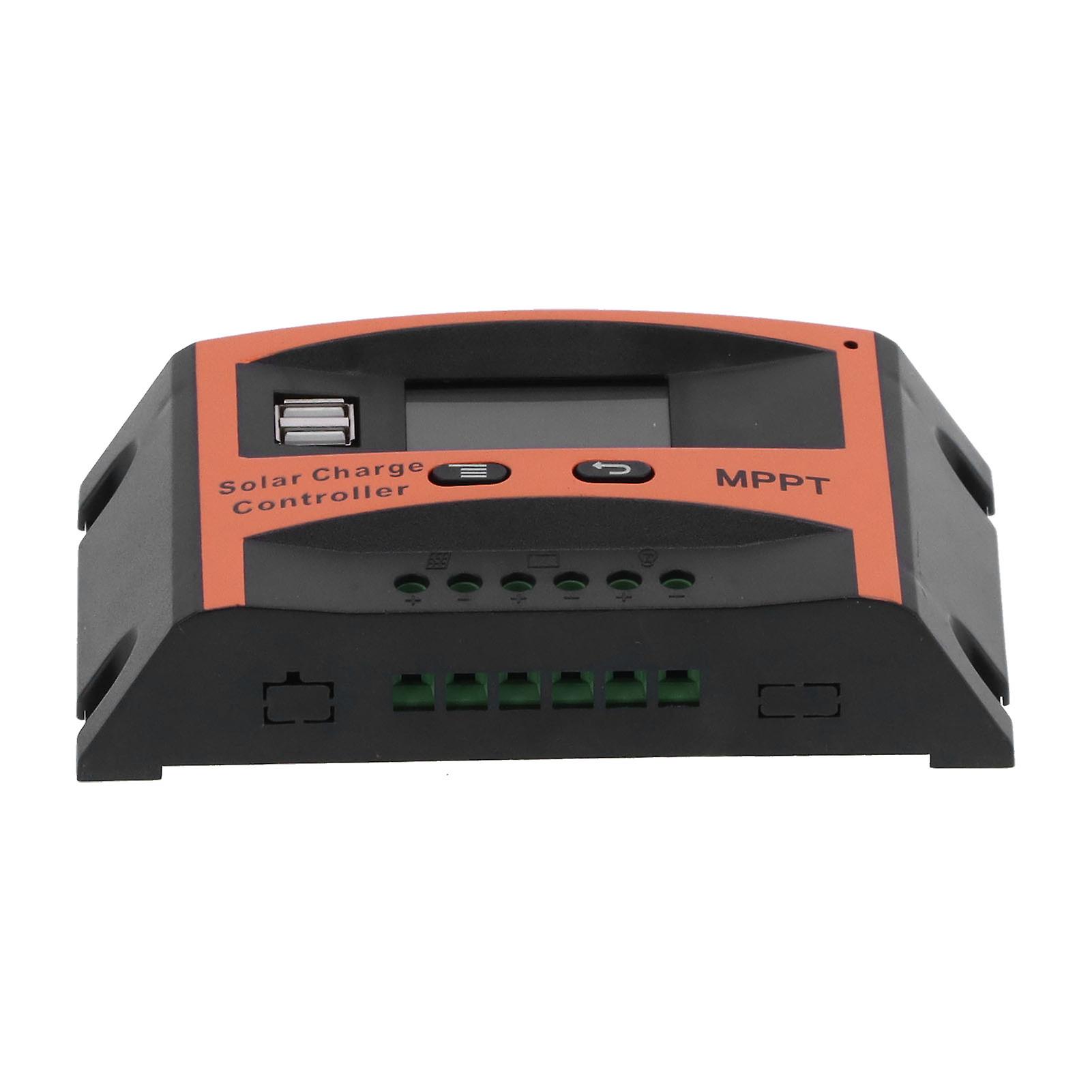 60A MPPT Solar Charge Controller 12V 24V Dual USB Port Battery Regulator for Photovoltaic Panel System