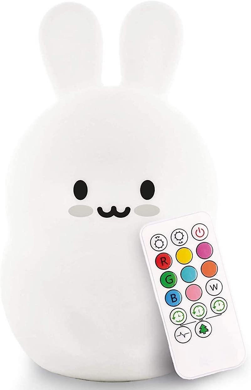 Large Size Kids Night Light, Portable Silicone Bedside Lamp, Remote Control, Adjustable Brightness a