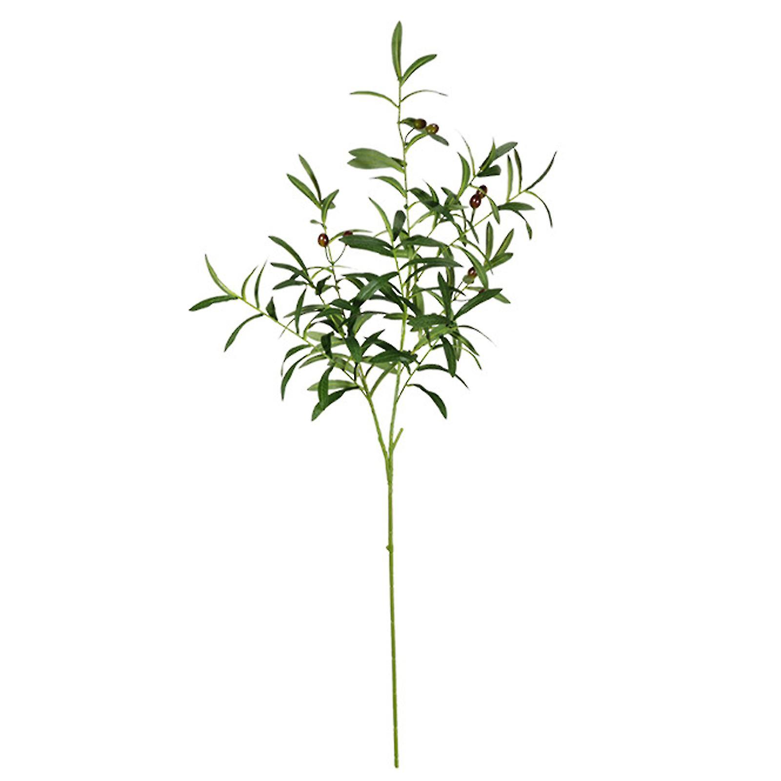 1 Branch Artificial Plant Realistic 6/10 Forked Decorative Vivid Artificial Olive Branch-hy