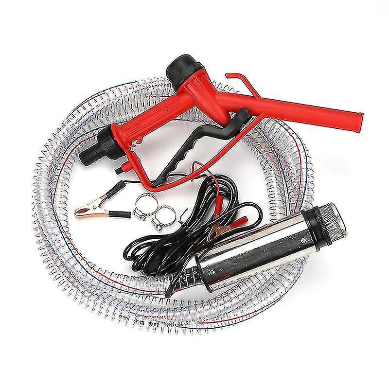 Pompa dell'acqua da 12 V, 24 V, 220 V (tubo da 4 metri), pistola di rifornimento da 51 mm, pompa sommersa elettrica, pompa per carburante diesel in...