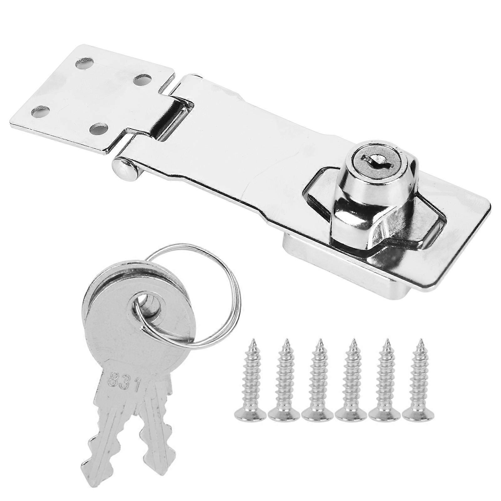 Secure Your Space With Confidence, Easy Install Hasp Lock, Stainless Steel Security Lock With Twist Knob, Protection For Furniture And Cabinets,