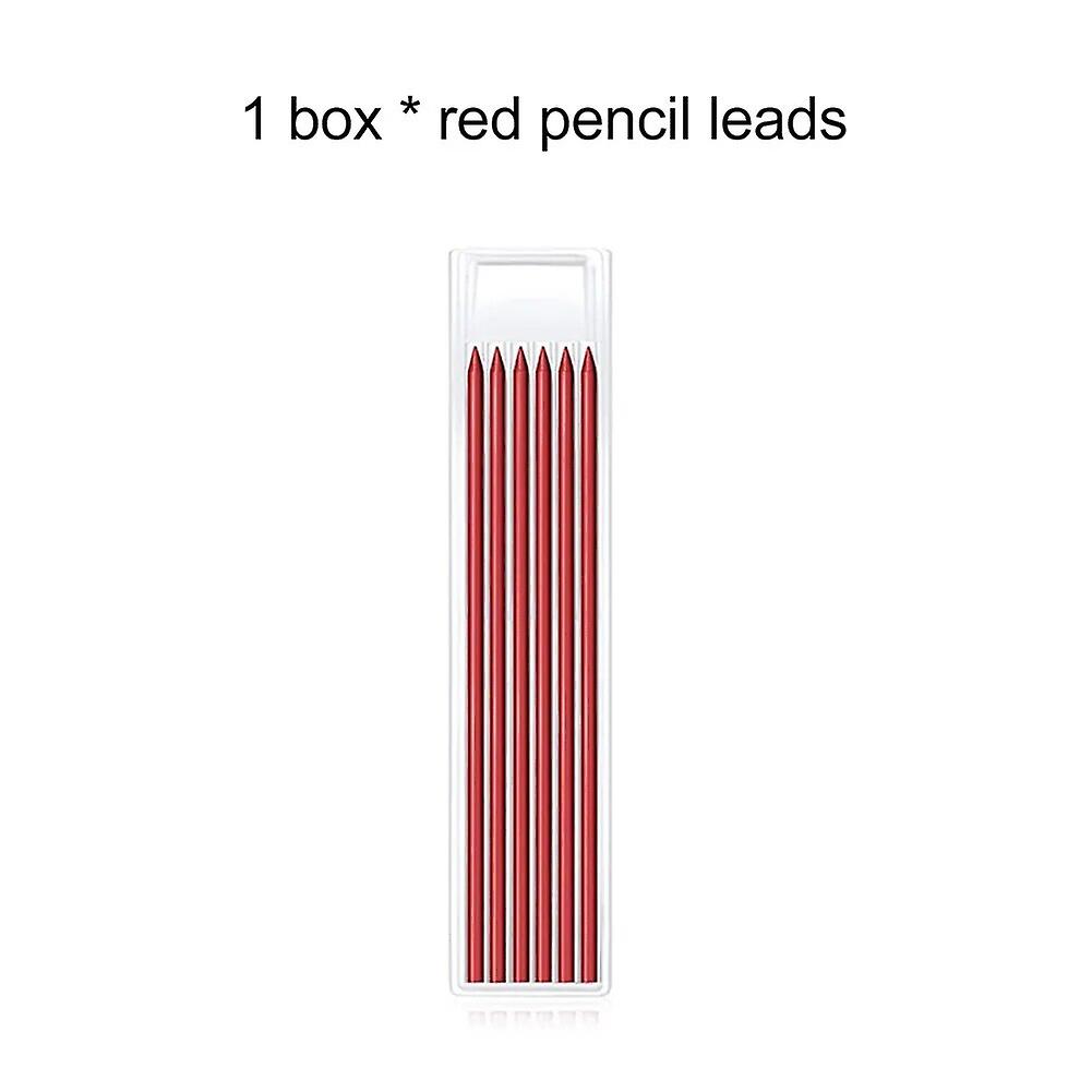 Solid Carpentry Pencil Set with 6 Refill Tubes Built-in Deep Hole Sharpener Automatic Pencil Wood Marking Marker~9618