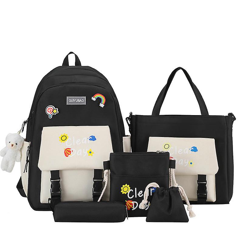 Kids Child Backpack Toddler School Bag Match Sets Printing Color Contrast Cartoons On Both Shoulders