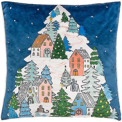 Furn Snowy Village Tree Bouclé Cushion Cover
