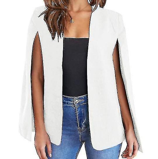 Womens Cape Blazer Split Sleeve Open Front Casual Jacket Coat Workwear
