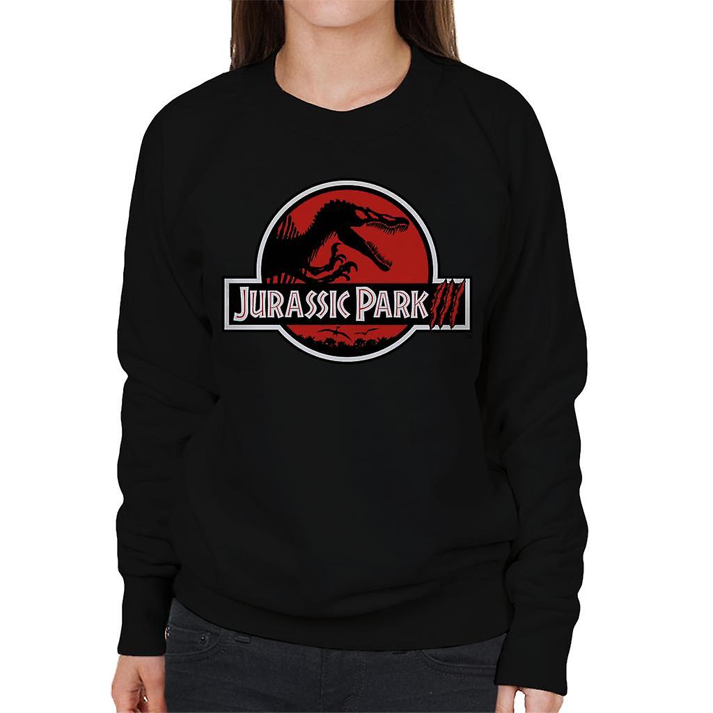 Jurassic Park White Outline Claw Marks Logo Women's Sweatshirt