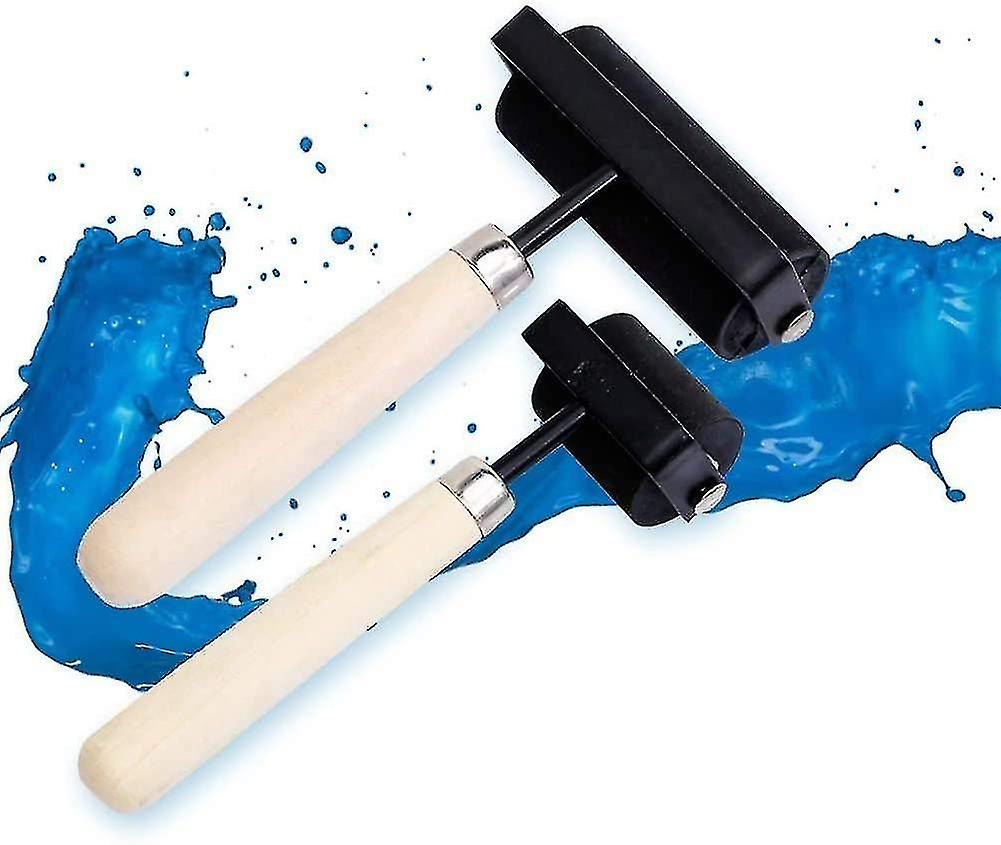 Paint Roller 1.5" & 3" Rubber Shaving Roller - Steel Craft Tool