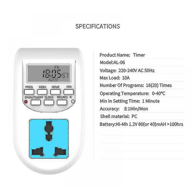 Timer Outlet Switch - Plug-in Countdown Timer (1-10 Hours)